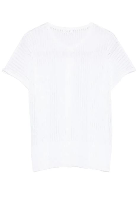 cardigan a coste donna bianco ROBERTO COLLINA | 261FXA3704201